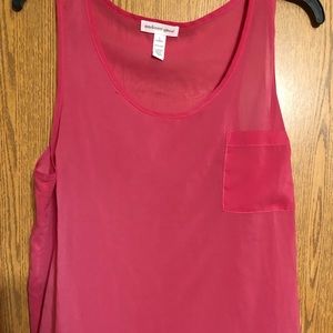 Pink shear tank top